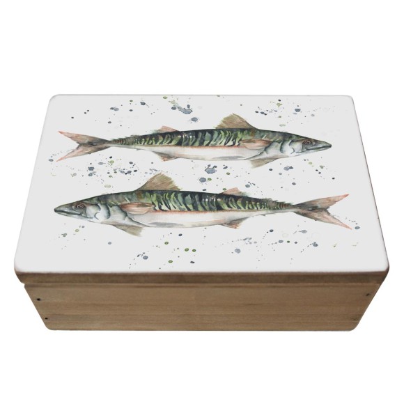 Meg Hawkins Double Mackerel Box, 15x10cm