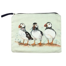 Meg Hawkins Puffin Trio Zipped Pouch