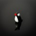 Miniature Glass Sitting Puffin, 3cm