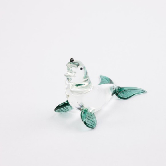 Miniature Glass Sealion, 7cm