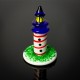 Miniature Glass Lighthouse, 7cm