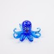 Miniature Glass Octopus, blue/white, 7cm