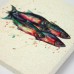 Meg Hawkins Sardines Stone Coaster