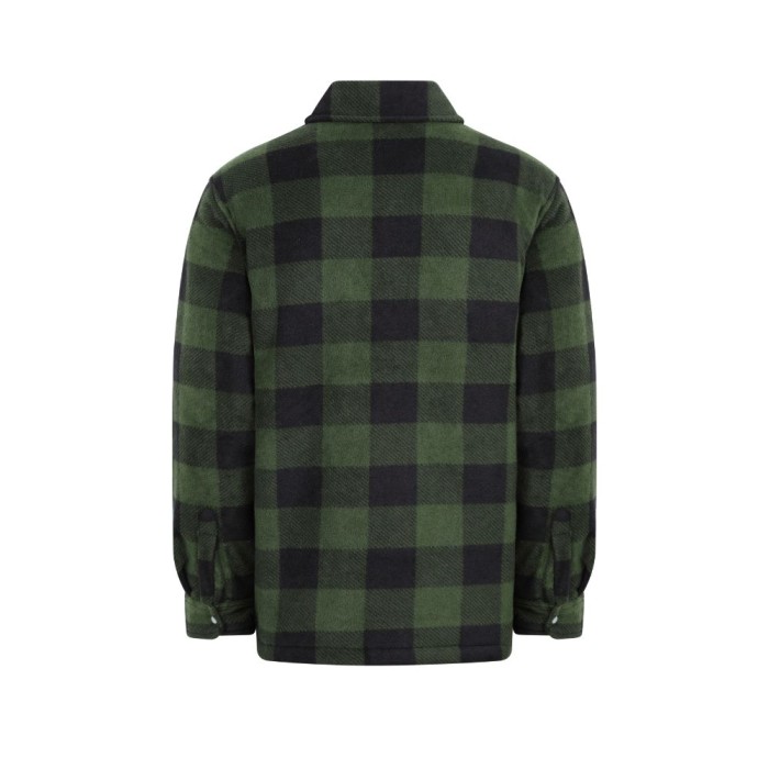 Men's Quilted 'Shacket', Green, small available to retailers at ...