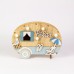 Wooden Caravan with Lights, "Relax", 20cm