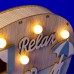 Wooden Caravan with Lights, "Relax", 20cm