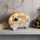 Wooden Caravan with Lights, "Relax", 20cm