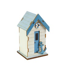 Beach Hut with Anchor, 12cm