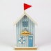 Beach Hut with Red Flag and Welcome Sign, 21cm