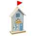 Beach Hut with Red Flag and Welcome Sign, 21cm