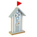 Beach Hut with Red Flag and Gull, 21cm