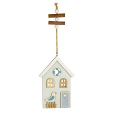 Beach Hut Hanger with Gull, 23cm