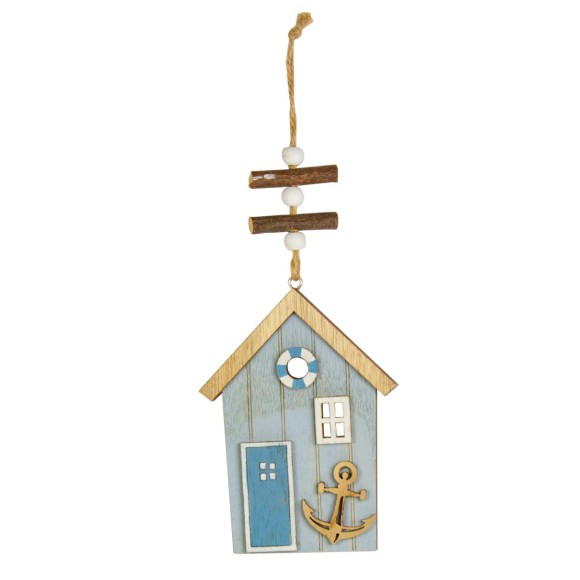 Beach Hut Hanger with Anchor, 23cm