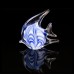 Glass Angel Fish, blue swirl, 12cm