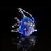 Glass Angel Fish, blue/multi, 12cm 