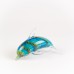 Glass Dolphin, blue/green, 14cm