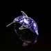 Glass Dolphin, dark blue, 14cm