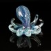 Glass Octopus, blue, 15cm