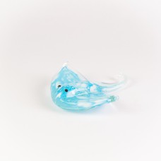 Glass Ray, blue/white, 12cm