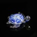 Glass Turtle, blue/clear, 11cm