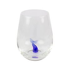 Tumbler with Miniature Glass Whale Tail