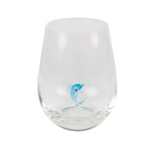 Tumbler with Miniature Glass Dolphin