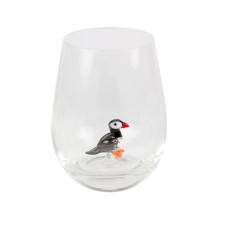 Tumbler with Miniature Glass Puffin