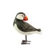 Wooden Puffin Looking Back, 21cm