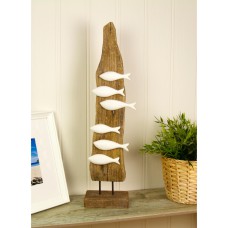 Fish on Driftwood Pillar, 48cm