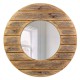 Wooden Planks Circular Mirror, 68cm