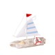 Driftwood and Metal Sailboat, 12cm