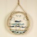 Circular Framed Scene with Whales & Seagulls, 20cm