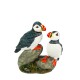 Puffin Pair on Rock, 13cm