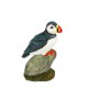 Puffin Sitting on Rock, 13cm