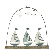 Hanging 3 Sailboats/Seagulls, 20cm