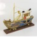 Fishing Trawler on Plinth, blue, 25cm