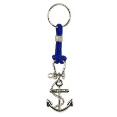 Anchor Keyring, blue cord