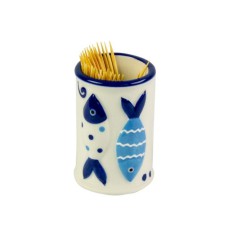 Fish Tales Raised Design Toothpick Holder