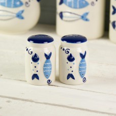 Fish Tales Raised Design Salt & Pepper Pots