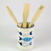 Fish Tales Raised Design Utensil Holder