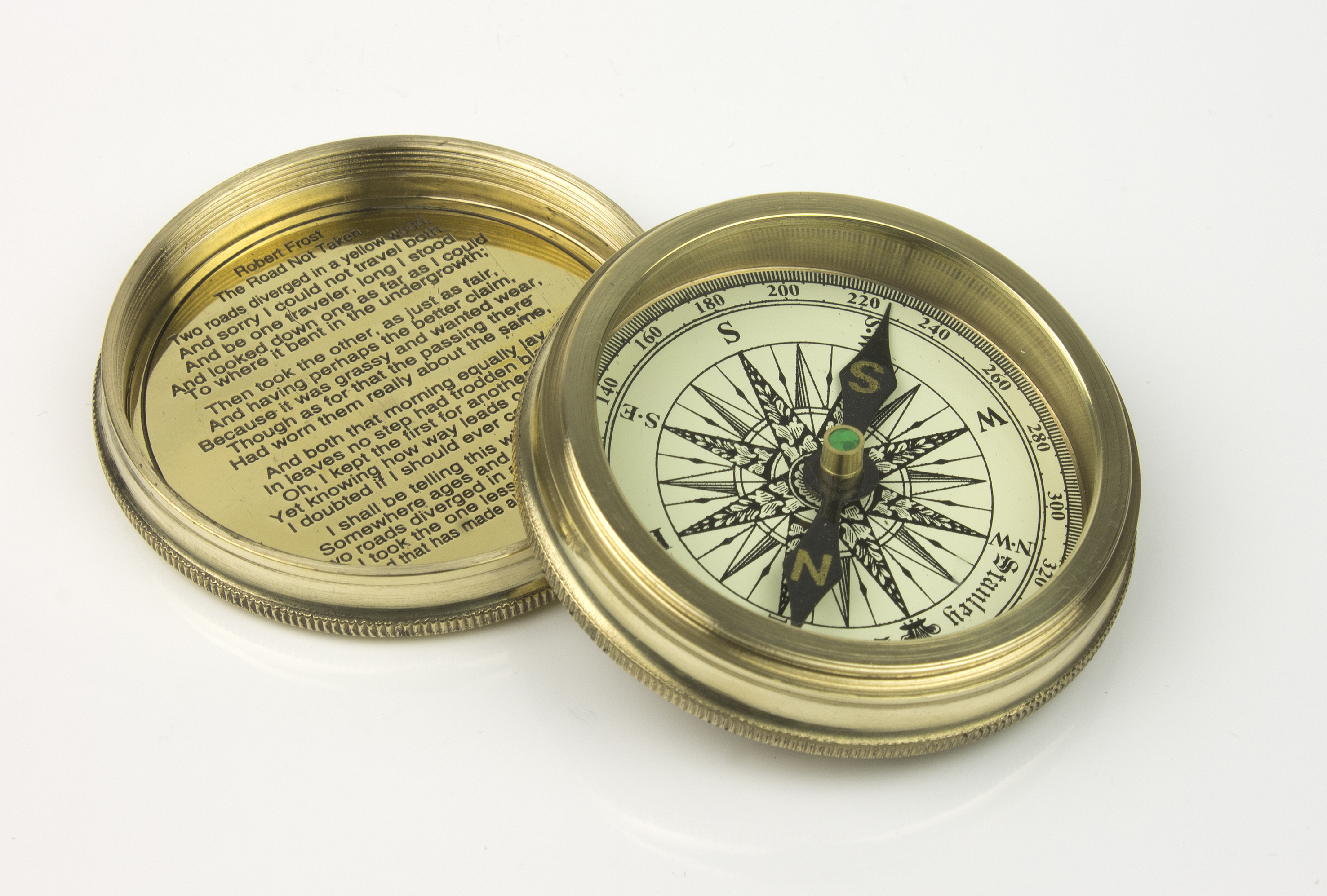 Compass with Robert Frost Poem, 7cm from Nauticalia - the marine  traditionalists